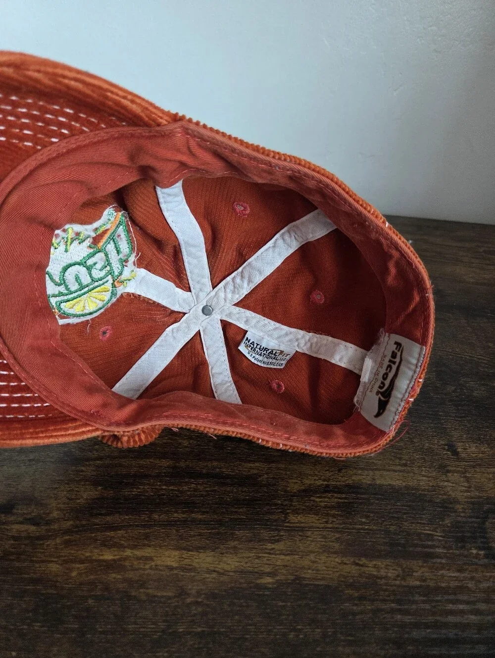 Vintage Crush Orange Soda Corderoy Cap Hat Unisex Hipster 90s Y2k Streetwear